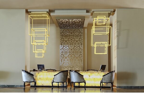 Azzardo AZ3140 - LED Димируем висящ полилей OPERA LED/329W/230V златист