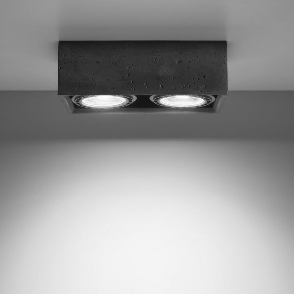 Sollux SL.0884 - Плафон QUATRO 2xGU10/40W/230V бетон