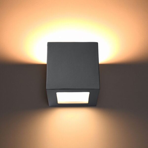 Sollux SL.0871 - Аплик LEO 1xE27/60W/230V сив