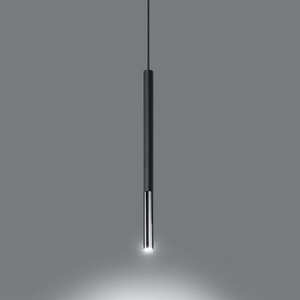 Sollux SL.0885 - Пендел MOSAIC 1xG9/12W/230V черен/хром