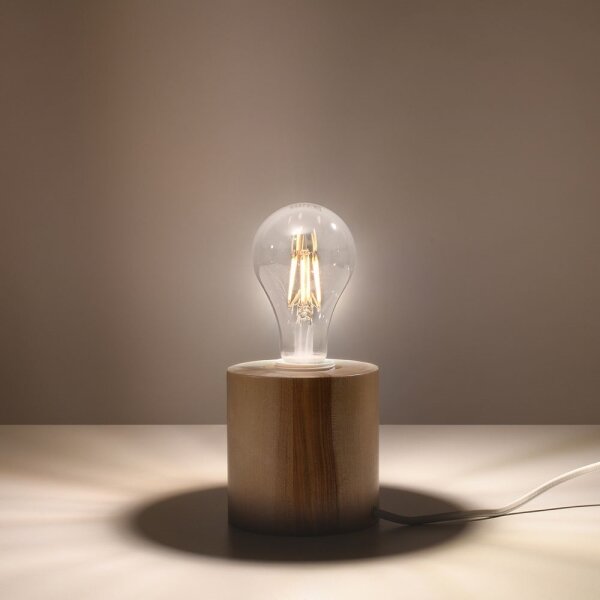 Sollux SL.0674 - Настолна лампа SALGADO 1xE27/60W/230V дърво