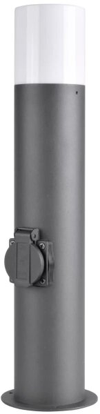 Външна лампа DALLAS 1xE27/12W/230V IP44 с контакт, антрацит