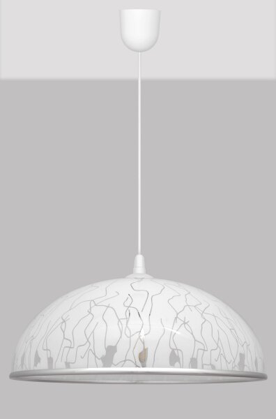 Висящ полилей CIRCLE 1xE27/15W/230V бял