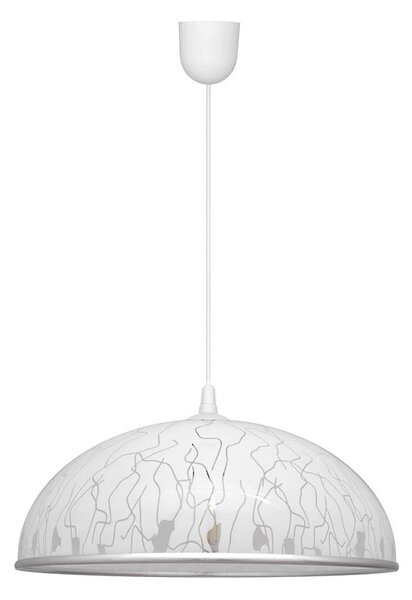 Висящ полилей CIRCLE 1xE27/15W/230V бял