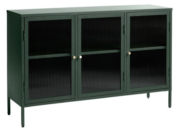Зелена метална витрина Bronco, височина 85 cm - Unique Furniture
