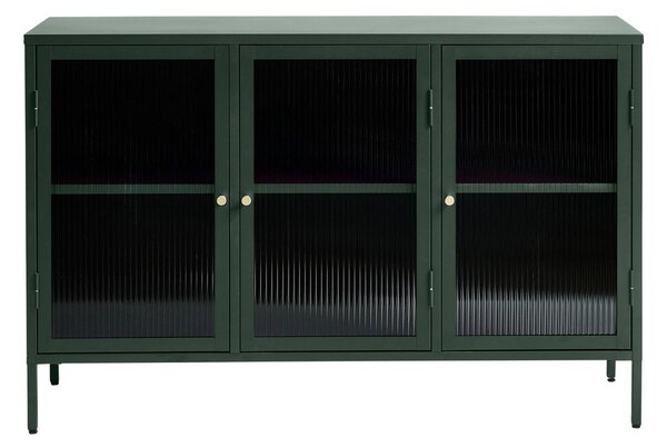 Зелена метална витрина Bronco, височина 85 cm - Unique Furniture
