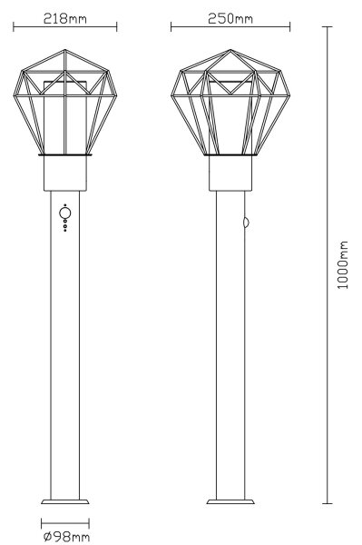 Globo 31357S - Екстериорна лампа със сензор HORACE 1xE27/15W/230V IP44