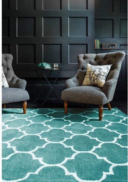 Син ръчно изработен вълнен килим 120x170 cm Albany – Asiatic Carpets