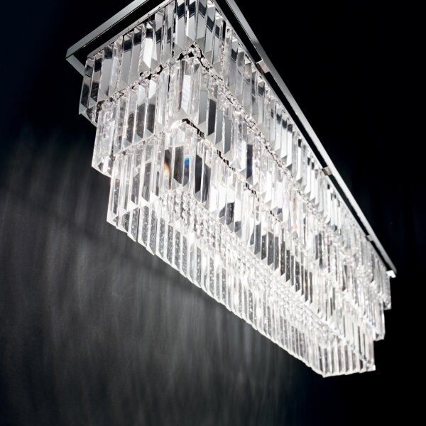Ideal Lux - Кристален пендел MARTINEZ 8xE14/40W/230V хром
