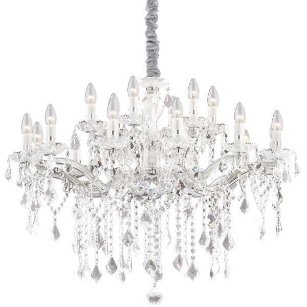 Ideal Lux - Кристален пендел FLORIAN 18xE14/40W/230V Ø 86 см прозрачен