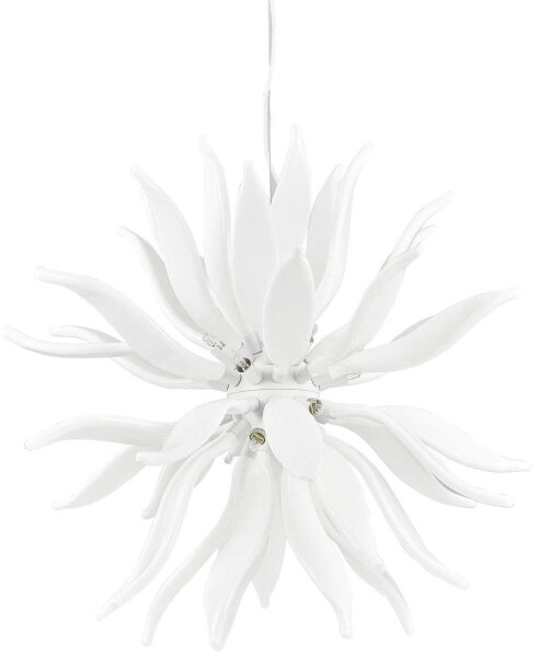 Ideal Lux - LED Пендел LEAVES 12xG9/3W/230V Ø 80 см бял