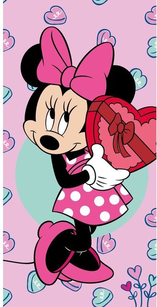 Розова хавлиена детска кърпа 70x140 cm Minnie - Jerry Fabrics
