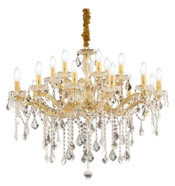 Ideal Lux - Кристален пендел FLORIAN 18xE14/40W/230V Ø 86 см златист