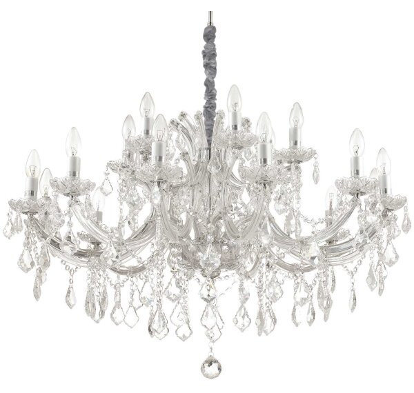 Ideal Lux - Кристален пендел NAPOLEON 18xE14/40W/230V Ø 96 см хром