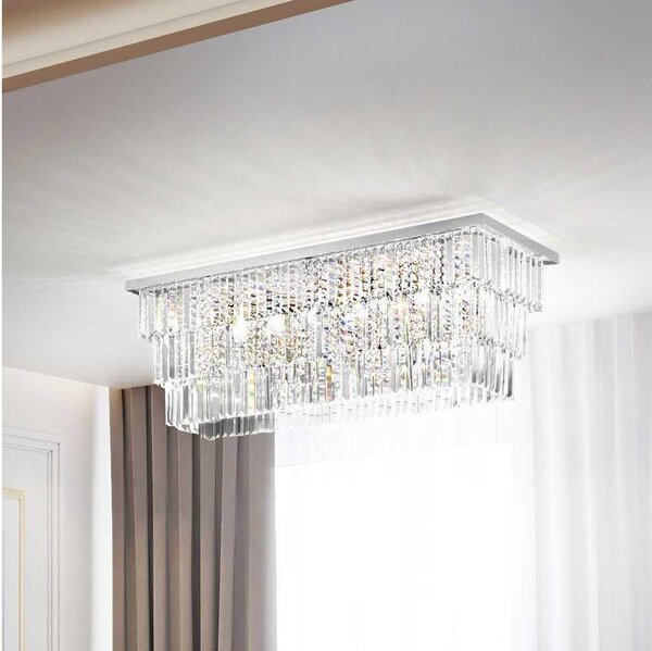 Ideal Lux - Таванно осветително тяло MARTINEZ 8xE14/40W/230V лъскав хром
