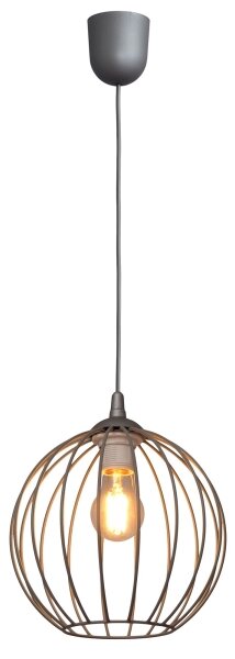 Висящ на въже полилей MERCURE 1xE27/15W/230V сива