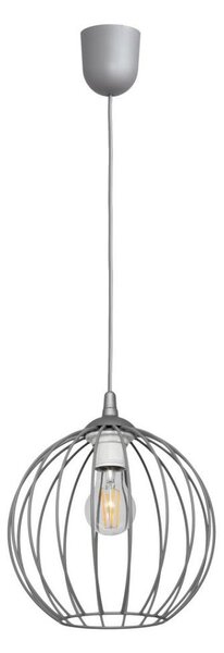 Висящ на въже полилей MERCURE 1xE27/15W/230V сива