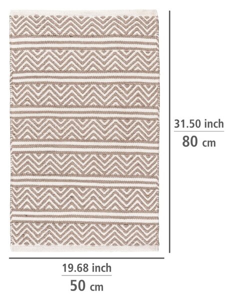 Бежов текстилен килим за баня 50x80 cm Shaki – Wenko