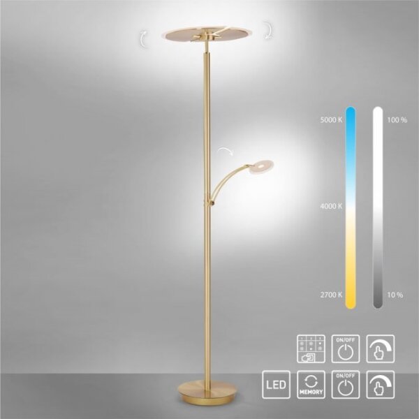 Paul Neuhaus 673-60- LED димируема подова лампа ARTUR 2xLED/21W/230V+LED/6W