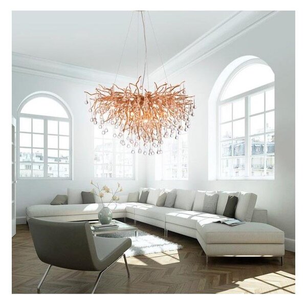 Paul Neuhaus 2192-11 - Пендел ICICLE 10xG9/40W/230V 50x100 см месинг