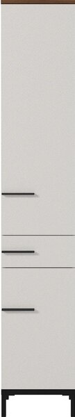 Висок шкаф за баня в сиво и бежово от орех 34x190 cm Yonkers - Germania