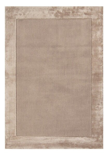 Светлокафяв ръчно изработен килим със смес от вълна 80x150 cm Ascot – Asiatic Carpets