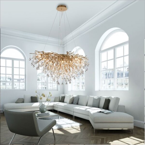 Paul Neuhaus 2192-11 - Пендел ICICLE 10xG9/40W/230V 50x100 см месинг