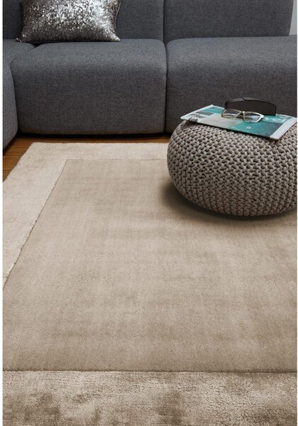 Светлокафяв ръчно изработен килим със смес от вълна 80x150 cm Ascot – Asiatic Carpets