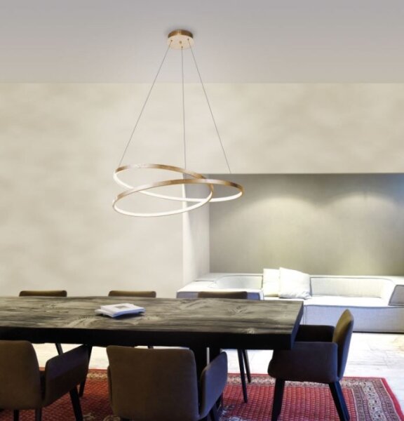 Paul Neuhaus 2474-12 - LED Димируем висящ полилей ROMAN LED/40W/230V златист