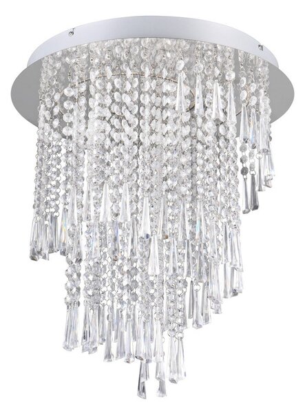 LED осветително тяло за таван в сребристо ø 45 cm Pomp - Reality