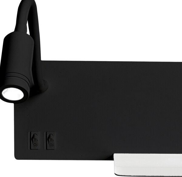 LED стенен аплик SHELF LED/4W+LED/5W+LED/2W/230V черен