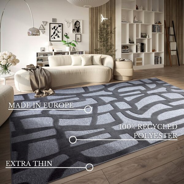 Тъмносин килим от рециклирани влакна 160x230 cm Therese – Villeroy&Boch
