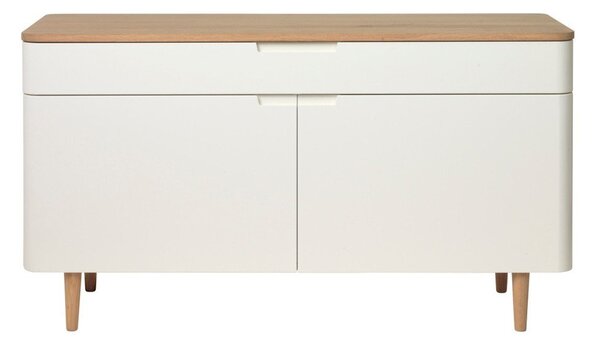 Нисък скрин, изработен от дървесина от бял дъб Amalfi - Unique Furniture