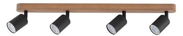 Спот TOP WOOD 4xGU10/10W/230V черен/дървен