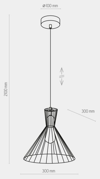 Висящ полилей SAHARA 1xE27/60W/230V