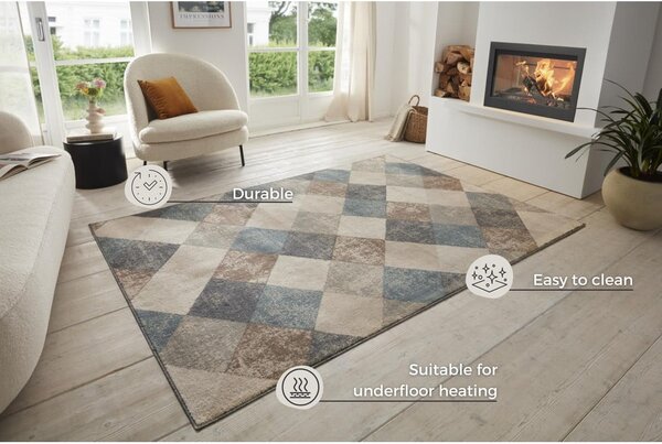 Син/бежов килим 80x120 cm Terrain – Hanse Home