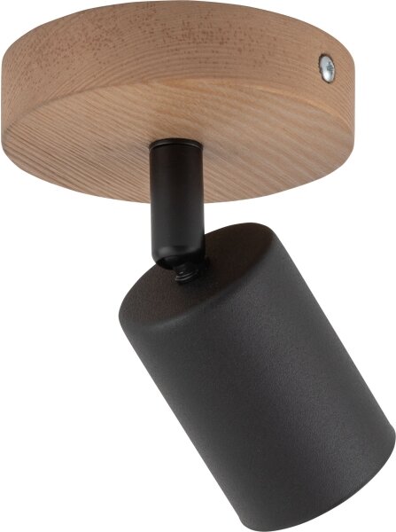 Спот TOP WOOD 1xGU10/10W/230V черен/дървен