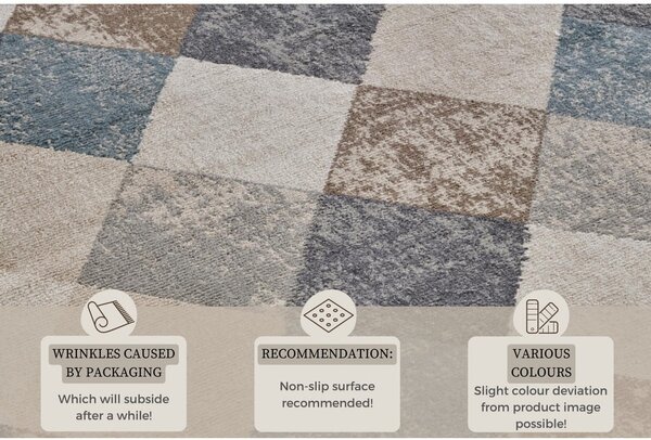Синя/бежова пътека 80x200 cm Terrain – Hanse Home
