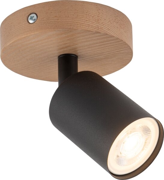 Спот TOP WOOD 1xGU10/10W/230V черен/дървен