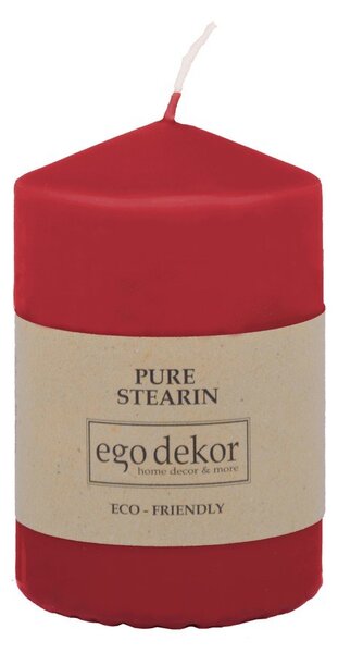 Червена свещ Връх, време на горене 25 ч. Eco - Eco candles by Ego dekor