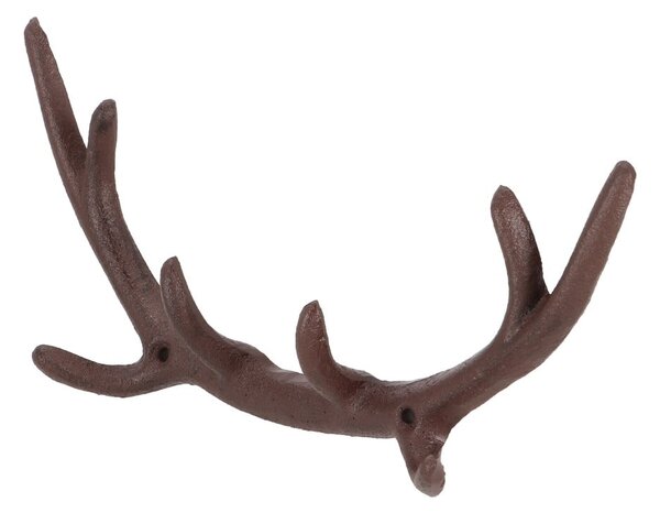 Кафява метална стенна закачалка Antlers – Esschert Design