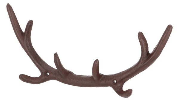 Кафява метална стенна закачалка Antlers – Esschert Design