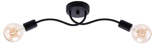 Jupiter 1672 - Стенна лампа LUCE 2xE27/60W/230V черна