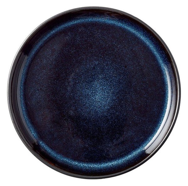 Черна/синя десертна глинена чиния ø 17 cm Gastro Dark Blue/Black – Bitz