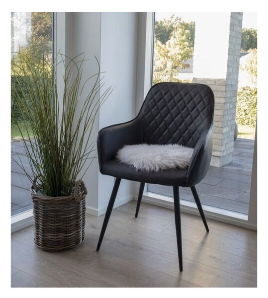 Кръг от бяла овча кожа, ⌀ 35 cm - House Nordic