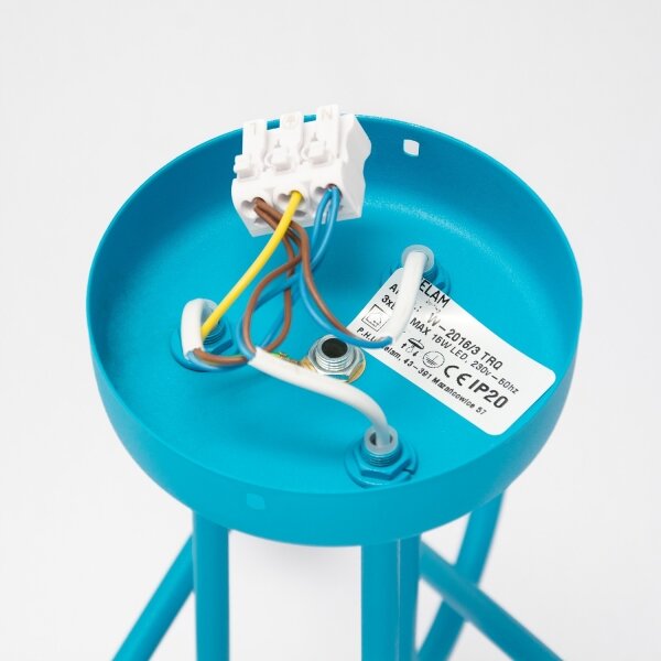 LED детски плафон OXFORD 3xE27/15W/230V син