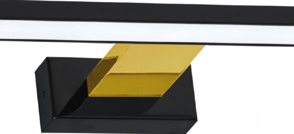 LED осветление за огледало за баня SHINE LED/13,8W/230V 60 см IP44 черно/златисто