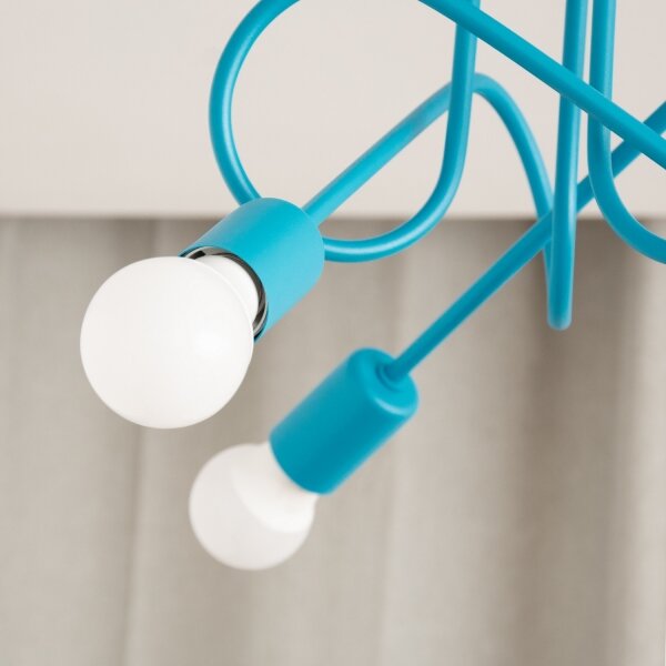 LED детски плафон OXFORD 3xE27/15W/230V син