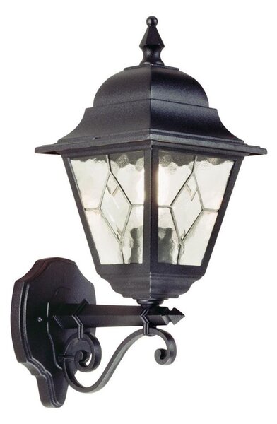 Elstead NR1-BLK - Екстериорен аплик NORFOLK 1xE27/100W/230V IP43