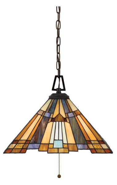 Elstead QZ-INGLENOOK-P-A - Полилей на верига Tiffany INGLENOOK 3xE27/60W/230V